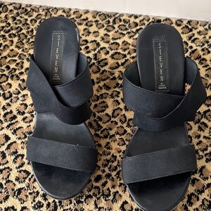 Steven By Steve Madden Black Sandals